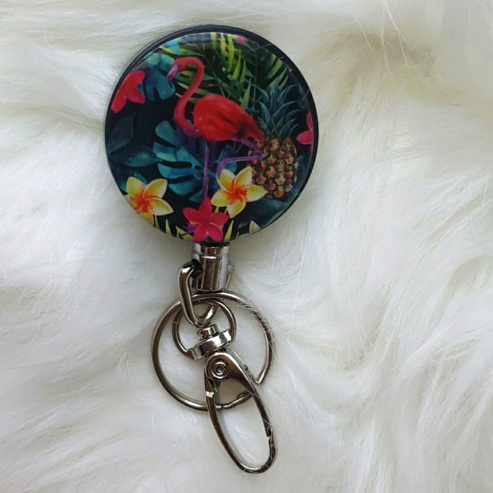 Flamingo Retractable Badge Reel